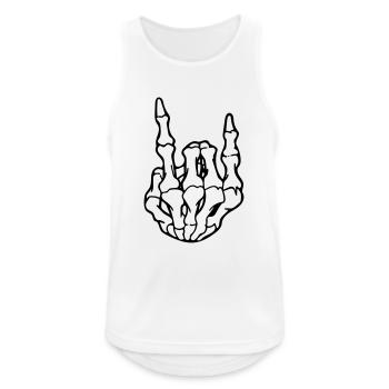 Felsen - Männer Tank Top atmungsaktiv - Weiß - Vorne - Nick (188cm)