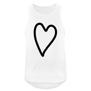 Coeur Simple - Débardeur respirant Homme - blanc - Devant - Nick (188cm)