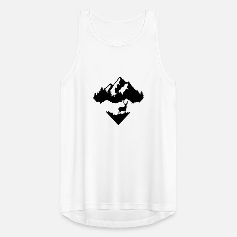 Hirsch, Wald und Berg Männer Tank Top atmungsaktiv
