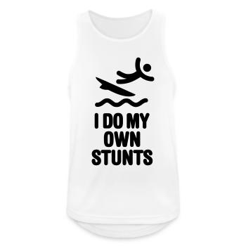 I do my own stunts surfer kite surfing surf dude - Männer Tank Top atmungsaktiv - Weiß - Vorne - Nick (188cm)
