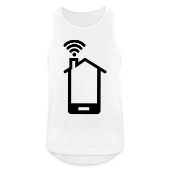 Smartphone huis logo Home WIFI - Men's Breathable Tank Top - white - Front - Nick (188cm)