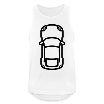 Auto - Männer Tank Top atmungsaktiv - Weiß - Vorne - Nick (188cm)