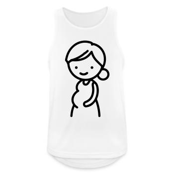 femme enceinte - Débardeur respirant Homme - blanc - Devant - Nick (188cm)