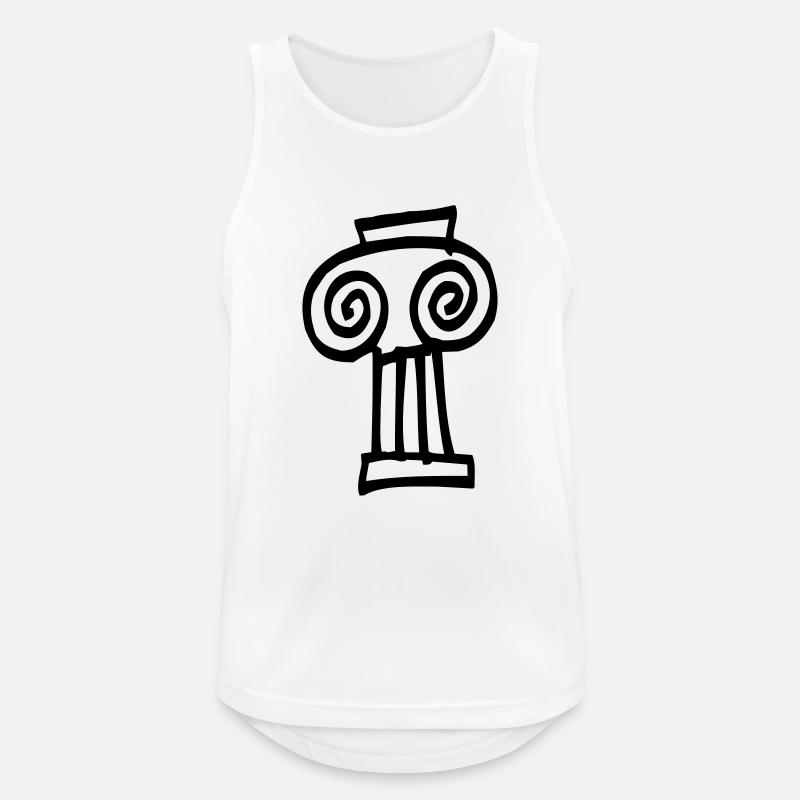 Griechische Säule 2 - Männer Tank Top atmungsaktiv - Weiß