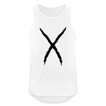 X Shape Letter Cool Scratch Wound Flesh Wound - Débardeur respirant Homme - blanc - Devant - Nick (188cm)