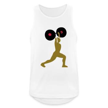 weight lifting - Men's Breathable Tank Top - white - Front - Nick (188cm)