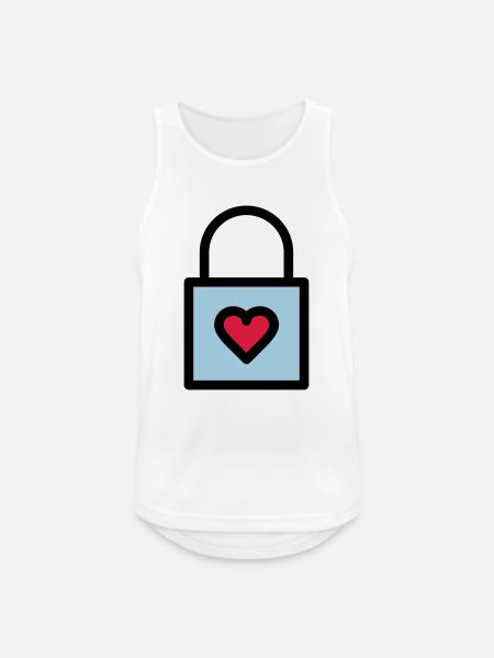 Padlock, love lock - Men's Breathable Tank Top - white