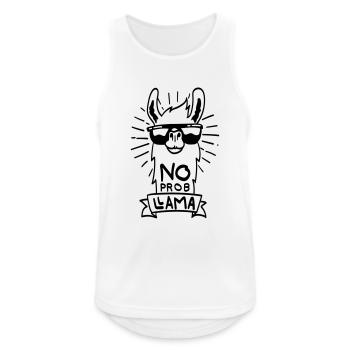 No ProbLlama - cooles Lama Geschenk - Männer Tank Top atmungsaktiv - Weiß - Vorne - Nick (188cm)