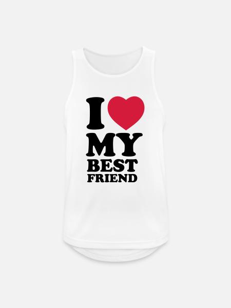 I love my bestfriend - Men's Breathable Tank Top - white
