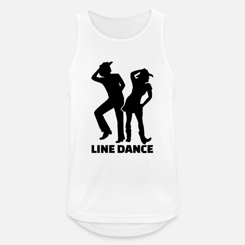 Line dance - Men's Breathable Tank Top - white