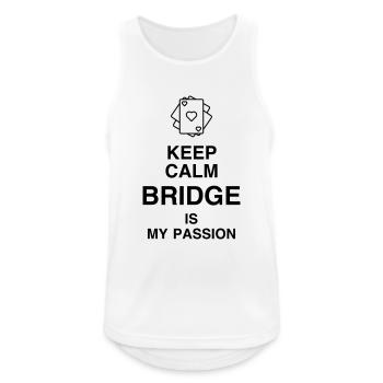 bridge / bridgeur / bridgeuse / cartes - Débardeur respirant Homme - blanc - Devant - Nick (188cm)