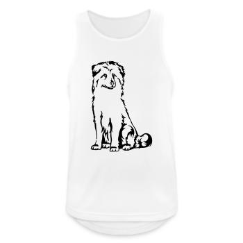 Berger des Pyrenees - Men's Breathable Tank Top - white - Front - Nick (188cm)