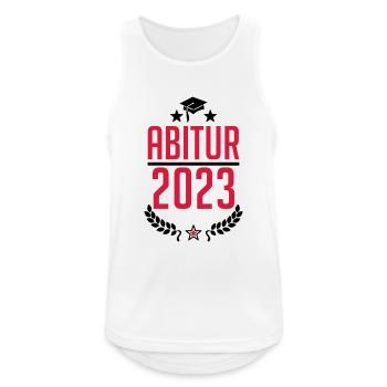 Abi 2023 - Abitur Abschluss Studium Abiturient - Männer Tank Top atmungsaktiv - Weiß - Vorne - Nick (188cm)