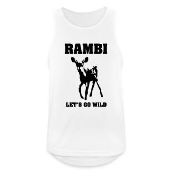 RAMBI II - Männer Tank Top atmungsaktiv - Weiß - Vorne - Nick (188cm)