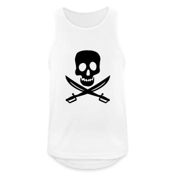 pirate - Men's Breathable Tank Top - white - Front - Nick (188cm)