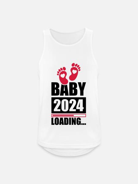 Baby 2024 Loading - Men's Breathable Tank Top - white