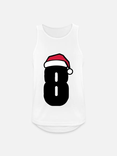 8 Numéro de Noël - Débardeur respirant Homme - blanc