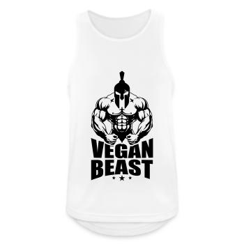 Spartan Vegan Beast - Men's Breathable Tank Top - white - Front - Nick (188cm)