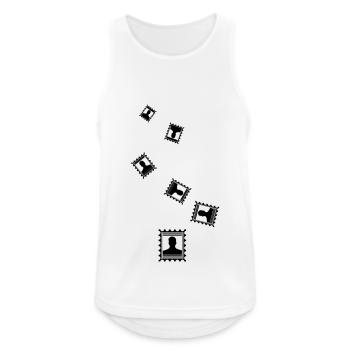Briefmarke icon - Männer Tank Top atmungsaktiv - Weiß - Vorne - Nick (188cm)