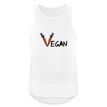 Vegan - Débardeur respirant Homme - blanc - Devant - Nick (188cm)