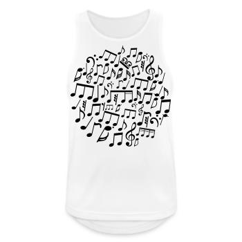 Noten Im Kreis - Männer Tank Top atmungsaktiv - Weiß - Vorne - Nick (188cm)