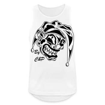 Joker by C&P - Männer Tank Top atmungsaktiv - Weiß - Vorne - Nick (188cm)