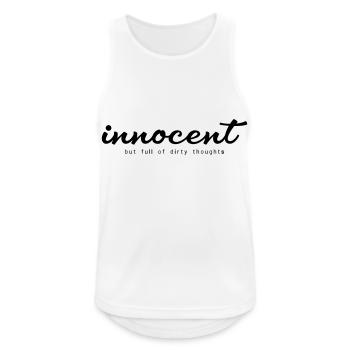 Innocent but full of dirty thoughts - Men's Breathable Tank Top - white - Front - Nick (188cm)
