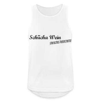 Steirisches Potenzmittel - Schilcherwein Geschenk - Männer Tank Top atmungsaktiv - Weiß - Vorne - Nick (188cm)