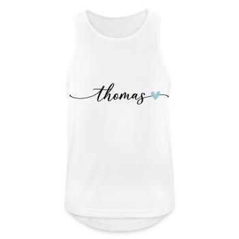 Thomas Name Calligraphy Font - Men's Breathable Tank Top - white - Front - Nick (188cm)