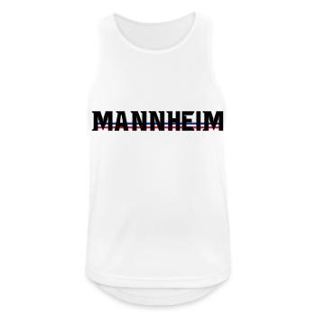 Mannheim-blau-weiss-rot - Männer Tank Top atmungsaktiv - Weiß - Vorne - Nick (188cm)