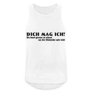 Dich mag ich - Männer Tank Top atmungsaktiv - Weiß - Vorne - Nick (188cm)