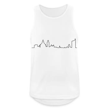 Leipzig - Männer Tank Top atmungsaktiv - Weiß - Vorne - Nick (188cm)