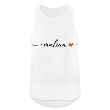 Malina Name Kalligrafie Schrift - Männer Tank Top atmungsaktiv - Weiß - Vorne - Nick (188cm)