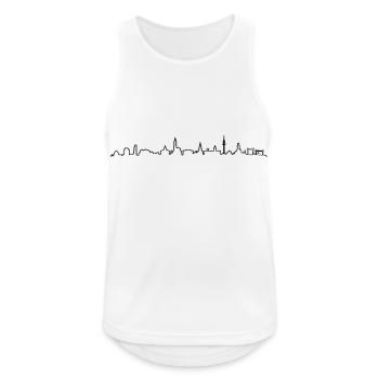 Skyline - Kiel - Männer Tank Top atmungsaktiv - Weiß - Vorne - Nick (188cm)