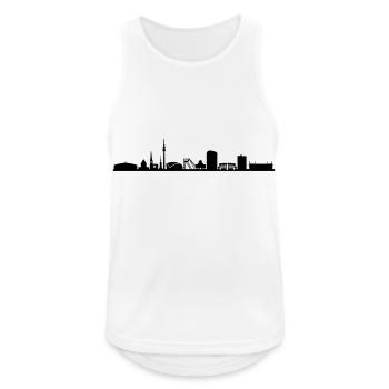 Skyline - Dortmund - Männer Tank Top atmungsaktiv - Weiß - Vorne - Nick (188cm)