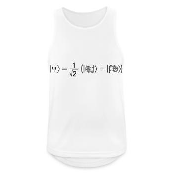 Chat de Schrödinger - Débardeur respirant Homme - blanc - Devant - Nick (188cm)