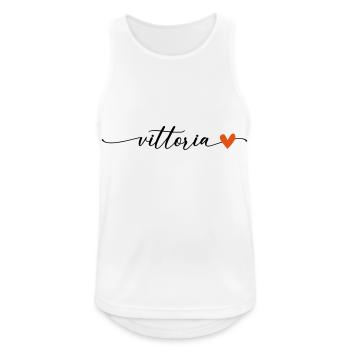 Vittoria Name Calligraphy Font - Men's Breathable Tank Top - white - Front - Nick (188cm)