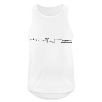 wolfsburg skyline - Männer Tank Top atmungsaktiv - Weiß - Vorne - Nick (188cm)