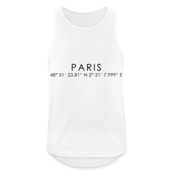 PARIS - Männer Tank Top atmungsaktiv - Weiß - Vorne - Nick (188cm)