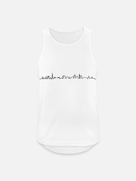 Skyline Ruhrgebiet Linie - Männer Tank Top atmungsaktiv - Weiß