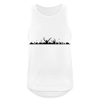 Musik - Menschen Festival - Männer Tank Top atmungsaktiv - Weiß - Vorne - Nick (188cm)