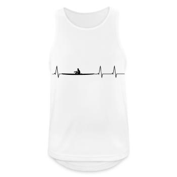 ECG rowing - Men's Breathable Tank Top - white - Front - Nick (188cm)