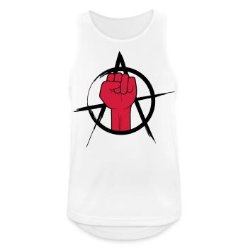 Faust logo anarchy design - Men's Breathable Tank Top - white - Front - Nick (188cm)