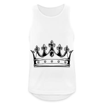 couronne symbole - Débardeur respirant Homme - blanc - Devant - Nick (188cm)