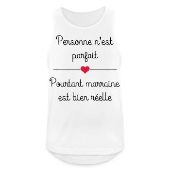 marraine - Débardeur respirant Homme - blanc - Devant - Nick (188cm)