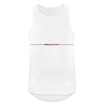 Malle 2025 - Männer Tank Top atmungsaktiv - Weiß - Vorne - Nick (188cm)