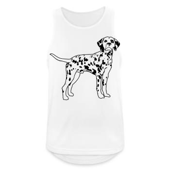 Dalmatian eu - Men's Breathable Tank Top - white - Front - Nick (188cm)
