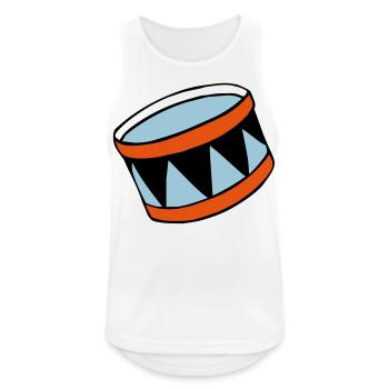 drums - Trommel - Männer Tank Top atmungsaktiv - Weiß - Vorne - Nick (188cm)