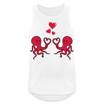 Octopus Love - Männer Tank Top atmungsaktiv - Weiß - Vorne - Nick (188cm)