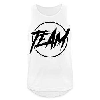 team kreis - Männer Tank Top atmungsaktiv - Weiß - Vorne - Nick (188cm)